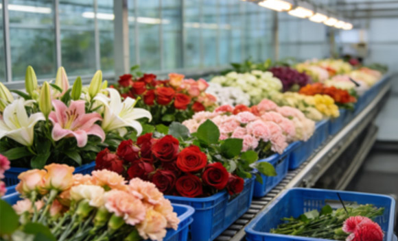 玫瑰花卉打包设备注意事项